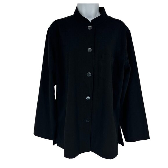 Chico's Esstential Rib Knit Margo Jacket Size 2 US L - Picture 1 of 8